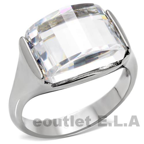 SEXY 8ct CZ STAINLESS STEEL RING-6 sizes